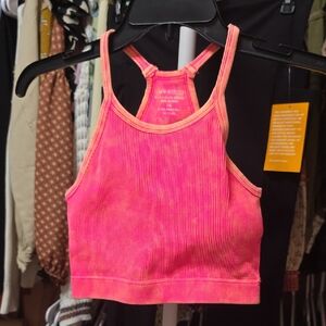 Zenna Vibrant Pink Ribbed Women's Top (SMALL/Medium)